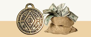 Amulet of coins for money and luck