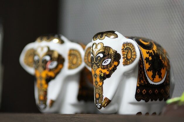 Figurine in the form of an elephant brings good luck in the career